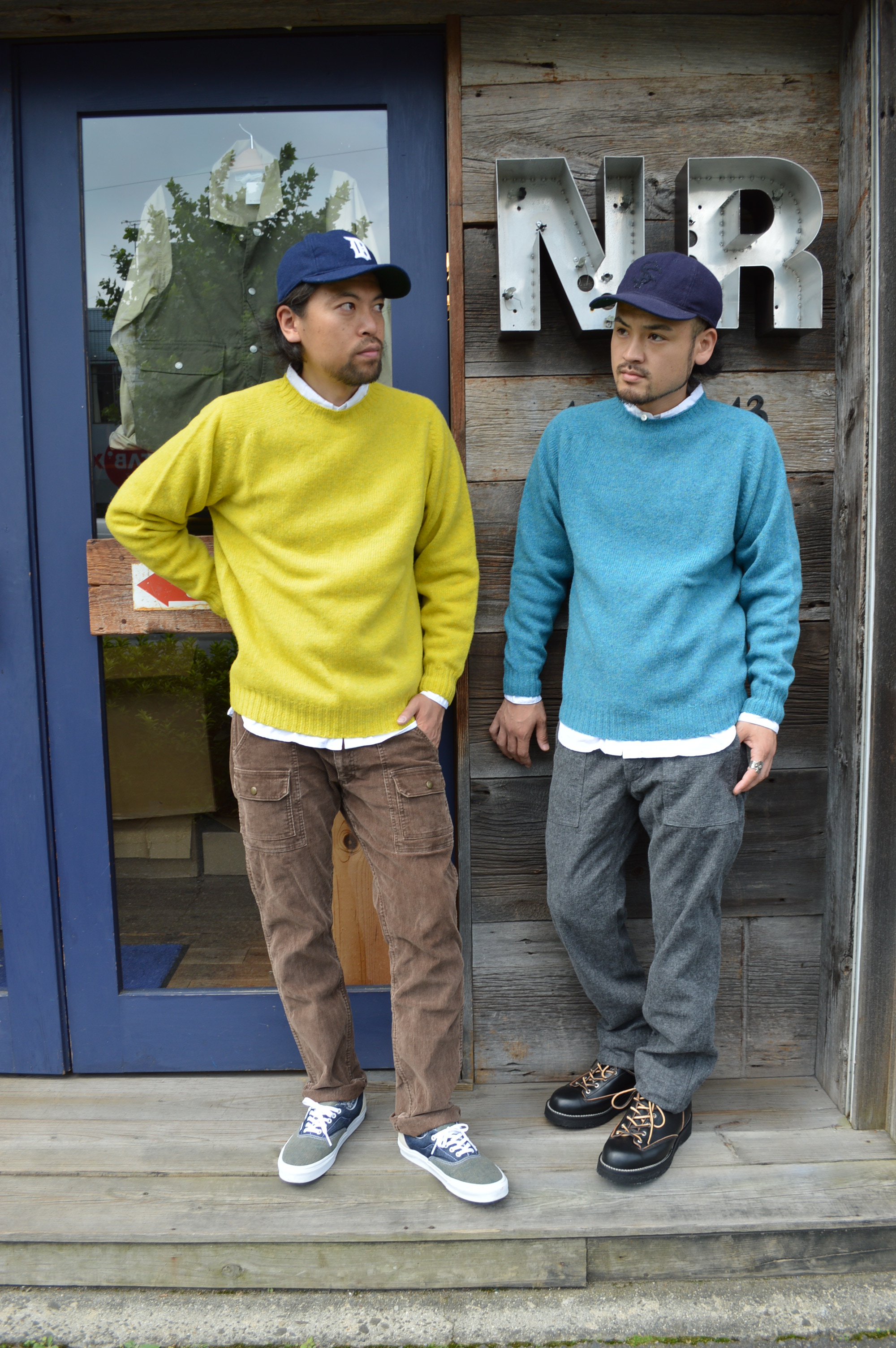 INVERALLAN】 Crew Neck Shetland Sweater！ インバーアラン クルー