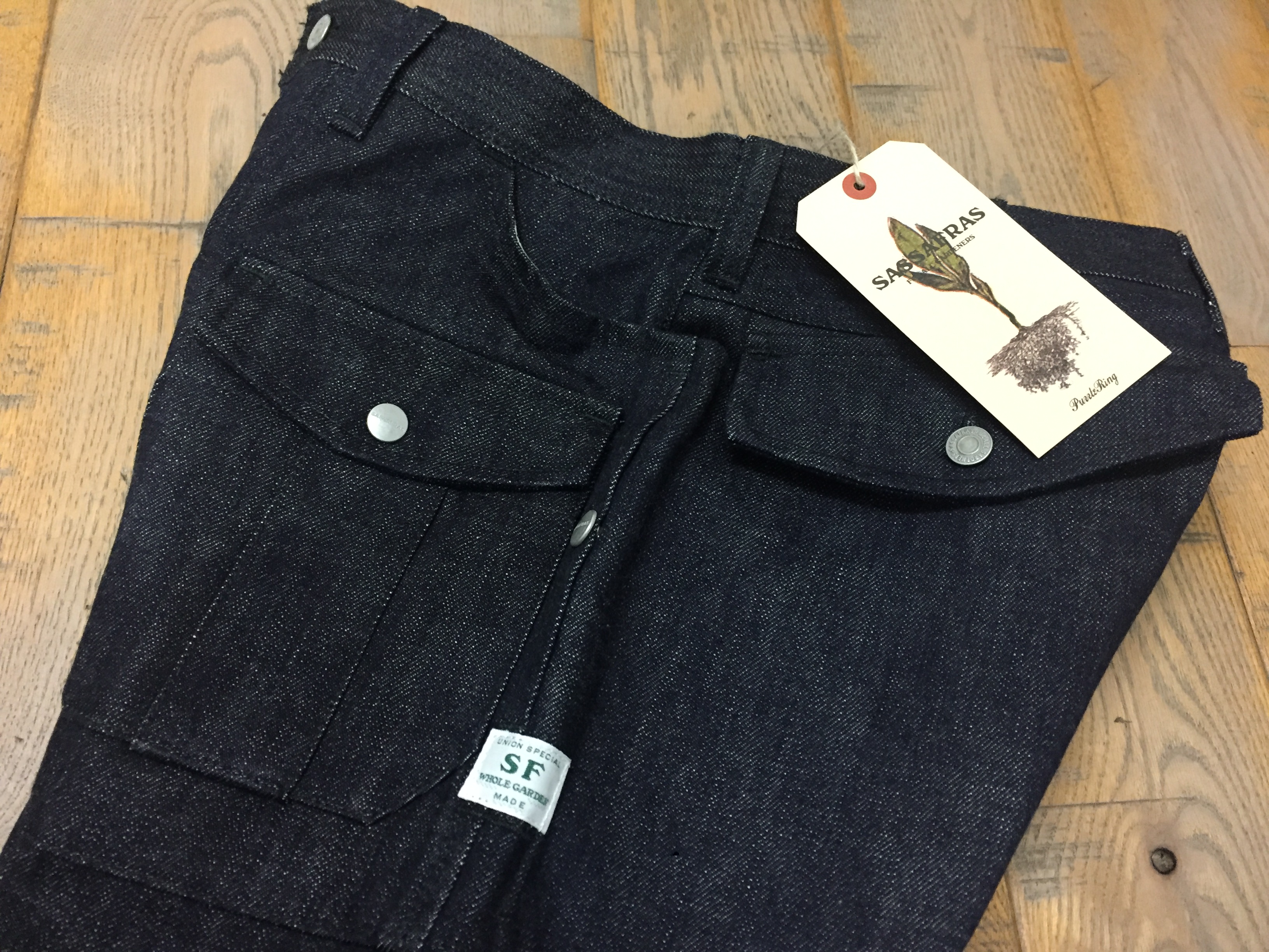 SASSAFRAS】ＮＲ別注 Botanical Scout R Pants (14oz Denim) 入荷