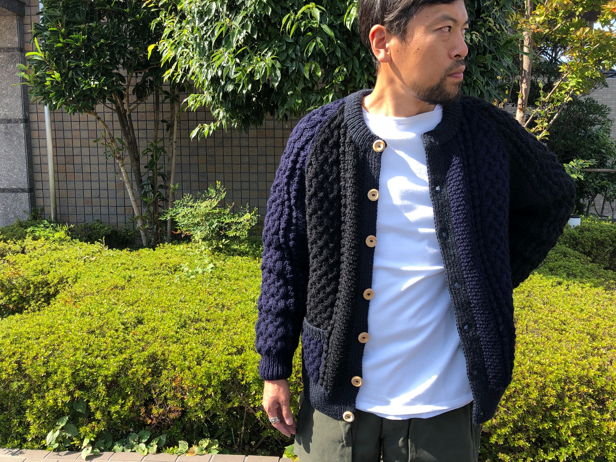 INVERALLAN インバーアラン 4A Golfer Cardigan-