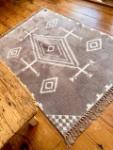 Knitting Large Mat with Fringe