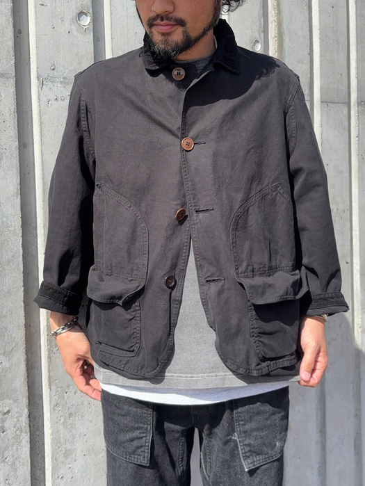 【Behind The River】 B.B.V Hunting Jacket (Black Dye) “L-XL”