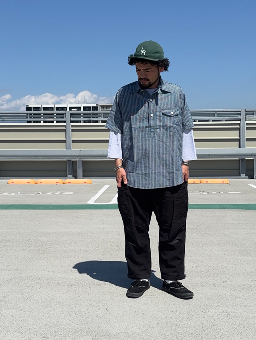NAVY CUT S/S (Stripe Chambray)
