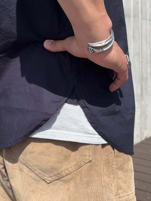 NAVY CUT Band S/S (Panama Cloth)