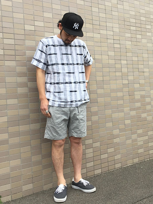 【TIME WILL TELL WORKS】 S/S IKAT CREW Tee