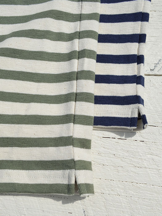 【30% OFF】　【Tieasy Authentic Classic】　HDCS Bortneck S/S Border Basque Shirt