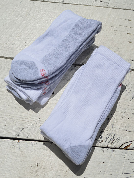 【Hanes】　Men's Cushion Crew Socks 6-Pack