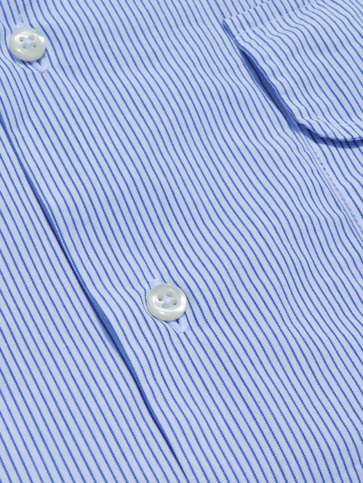 S/S CAMP COLLAR SHIRT (PENCIL STRIPE) “NR別注”