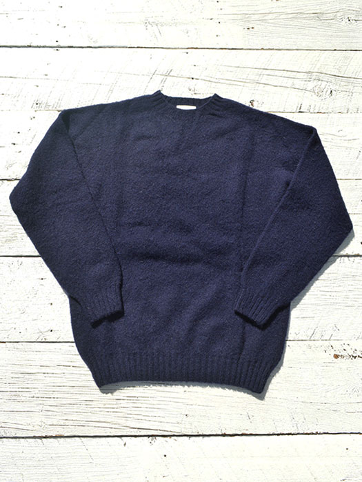 Crew Neck Shetland Sweater (Shaggy)　