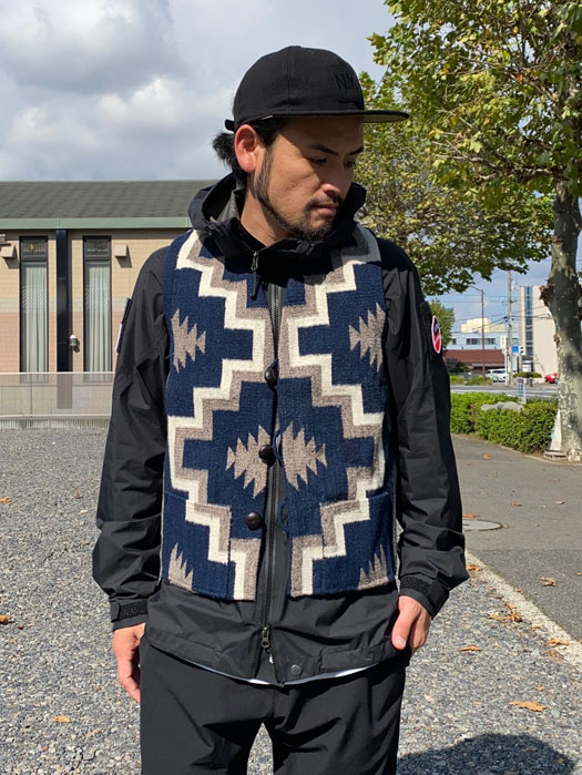 【OAXACA】　RUG VEST “DOUBLE CROSS”