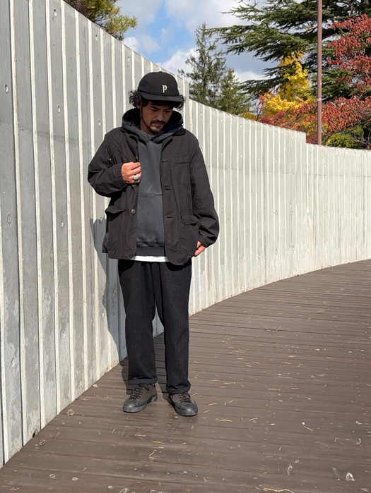 【Behind The River】 B.B.V Hunting Jacket (Black Dye) “L-XL”