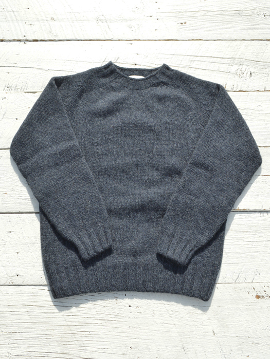  Crew Neck Saddle Shetland (Heavy Weight)　
